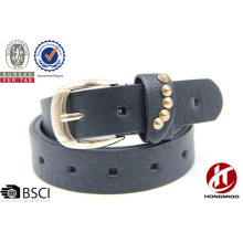 Plain studded belt wholesale ladies dress waist belt with brass Rivet